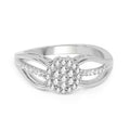 0.25 Carat Genuine White Diamond 14K White Gold Ring (E-F Color, SI Clarity) by Bids.com