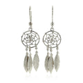 Sterling Silver Dream Catcher Dangle Earrings by Bids.com