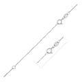 Double Extendable Box Chain in 14k White Gold (0.6mm) by Bids.com
