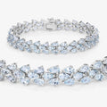 Genuine Aquamarine Tennis Bracelet by Fine Color Jewels