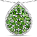 4.65 Carat Genuine Chrome Diopside .925 Sterling Silver Pendant by Bids.com