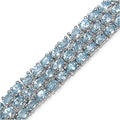 26.20 Carat Genuine Blue Topaz .925 Sterling Silver Bracelet by Avera Group