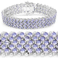 14.70 Carat Genuine Tanzanite .925 Sterling Silver Bracelet by Bids.com