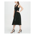 Dkny Womens Black Printed Evening Fit Flare Dress, Size 8 by Vanessa Jane