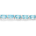 Genuine Blue Zircon Tennis Bracelet by Fine Color Jewels