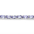 Natural Purple Tanzanite Silver Tennis Bracelet by Fine Color Jewels