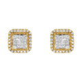 10KT Yellow Gold Diamond Stud Earrings (1/2 cttw, H-I Color, SI2-I1 Clarity) by Bids.com