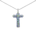 3.32 Carat Genuine Ethiopian Opal and Tanzanite .925 Sterling Silver Pendant by Bids.com