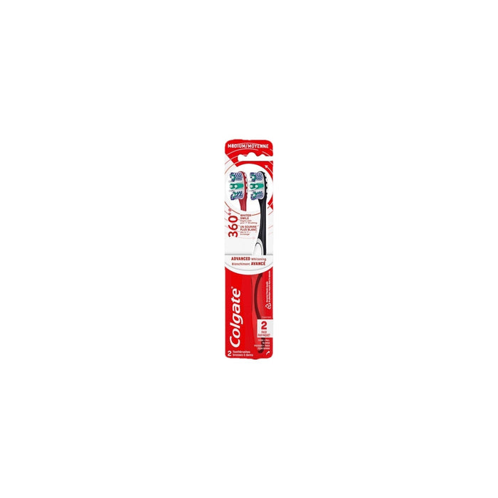 Colgate 360 Optic White Advanced Whitening Toothbrush, 2 Count by Price Is Right Miami