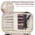 Vegan Leather Cosmetic Brush Bags Makeup Case : Milky White by Boutique 23