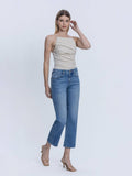 Romy Mid Rise Ankle Straight Jean by Boutique 23