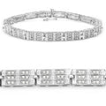 1.16 Carat Genuine White Diamond 14K White Gold Plated .925 Sterling Silver Bracelet by Avera Group