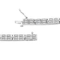 1.16 Carat Genuine White Diamond 14K White Gold Plated .925 Sterling Silver Bracelet by Bids.com