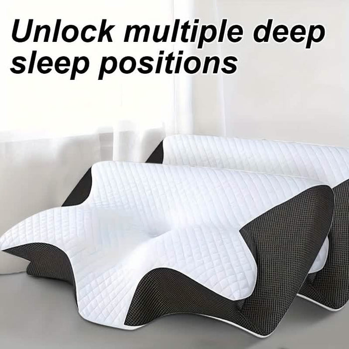 Ergonomic Memory Foam Neck Pillow – Slow Rebound, Back & Side Sleeper by DailySale