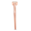 14K Rose Gold Plated .925 Sterling Silver 1/20 Carat Diamond Square Cushion-Shaped Miracle Set Petite Fashion Promise Ring (J-K Color, I1-I2 Clarity) - Size 6 by Bids.com