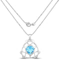 11.50 Carat Genuine Swiss Blue Topaz .925 Sterling Silver Pendant by Bids.com