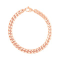14K Rose Gold Cuban Link Bracelet by Bids.com