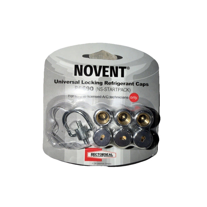 RectorSeal Novent 86690 Universal Locking Refrigerant Caps Starter Pack by Price Is Right Miami