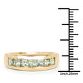 14K Yellow Gold Plated 1.26 Carat Genuine Green Sapphire .925 Sterling Silver Ring by Bids.com