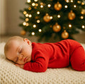 baby pajamas | scarlet red by Finn + Emma
