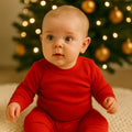 baby pajamas | scarlet red by Finn + Emma