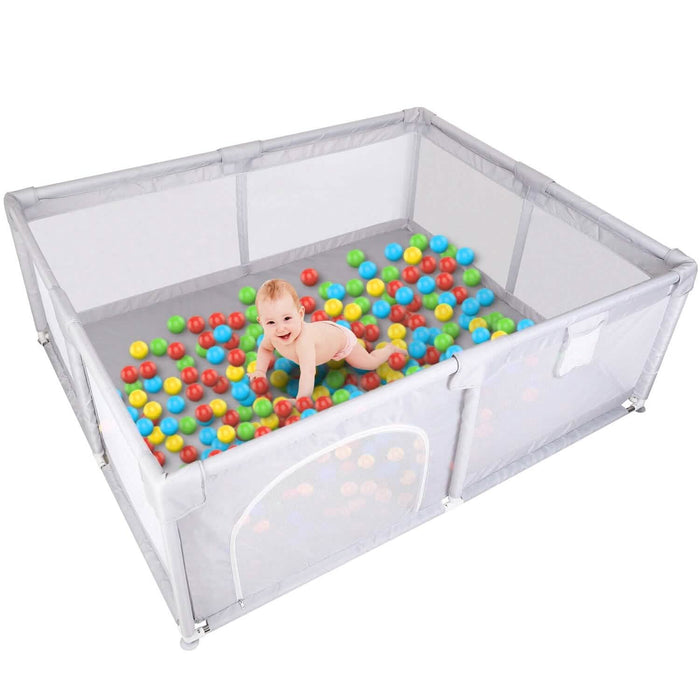 Baby Playpen with Anti-Suction Base Zipper Door by DailySale