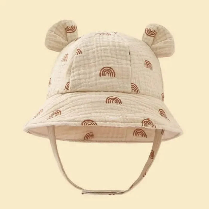 Baby Summer Beach Adjustable Bucket Cute Cotton Hat with Ears by DailySale
