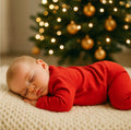 baby pajamas | scarlet red by Finn + Emma