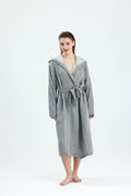 Muslin Gray Bathrobe by NoaPure.com