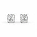 IGI Certified Round Lab Grown Diamond Solitaire Stud Earrings White Gold by Fine Color Jewels