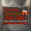 Backyard Bar And Grill Sign VII by Tailored Canvases