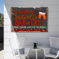 Backyard Bar And Grill Sign VII by Tailored Canvases