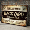 Backyard Bar And Grill Sign VIII by Tailored Canvases