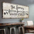 Backyard Bar & Grill Sign by Tailored Canvases