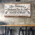 Backyard Bar & Grill Sign II by Tailored Canvases