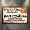 Backyard Bar & Grill Sign IX by Tailored Canvases