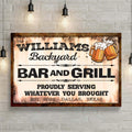 Backyard Bar & Grill Sign IX by Tailored Canvases