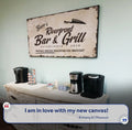 Backyard Bar & Grill Sign XVI by Tailored Canvases