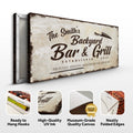 Backyard Bar & Grill Sign XVI by Tailored Canvases