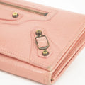 Balenciaga Pink Leather Continental Long Wallet #3691 by Bolt Boutique