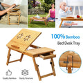 Bamboo Laptop Desk with Side Storage Drawer by DailySale