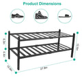 Bamboo Shoe Rack 2-Tier Stackable Shoe Shelf by DailySale