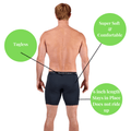 Men's 6" Inseam Bamboo Rayon Boxer Briefs - 4 Pack by Bamboo Sports