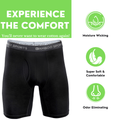 Men's 6" Inseam Bamboo Rayon Boxer Briefs - 4 Pack by Bamboo Sports