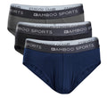 Men's Bamboo Rayon No Fly Briefs Available in all sizes & 3 Colors, 4 Pack by Bamboo Sports