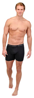 Men's 4" Inseam Bamboo Rayon Boxer Briefs - 4 Pack by Bamboo Sports