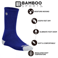 Premium Bamboo Rayon Crew Socks by Bamboo Sports