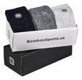 Premium Bamboo Rayon Crew Socks - 3 Pair Gift Box by Bamboo Sports