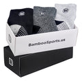 Premium Bamboo Rayon Quarter Crew Socks - 3 Pair Gift Box by Bamboo Sports