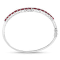9.10 Carat Glass Filled Ruby .925 Sterling Silver Bangle by Bids.com
